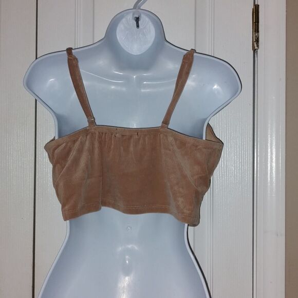 Jolie & Joy tan super soft ribbed crop top Sz XL - Picture 4 of 5